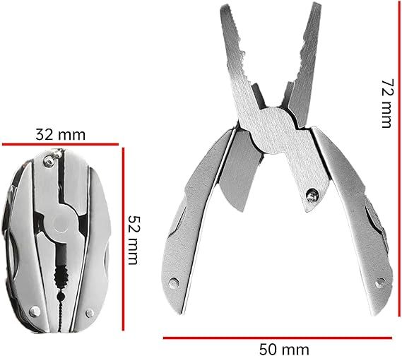 Polished 6 In 1 Mini Stainless Steel Multi tool