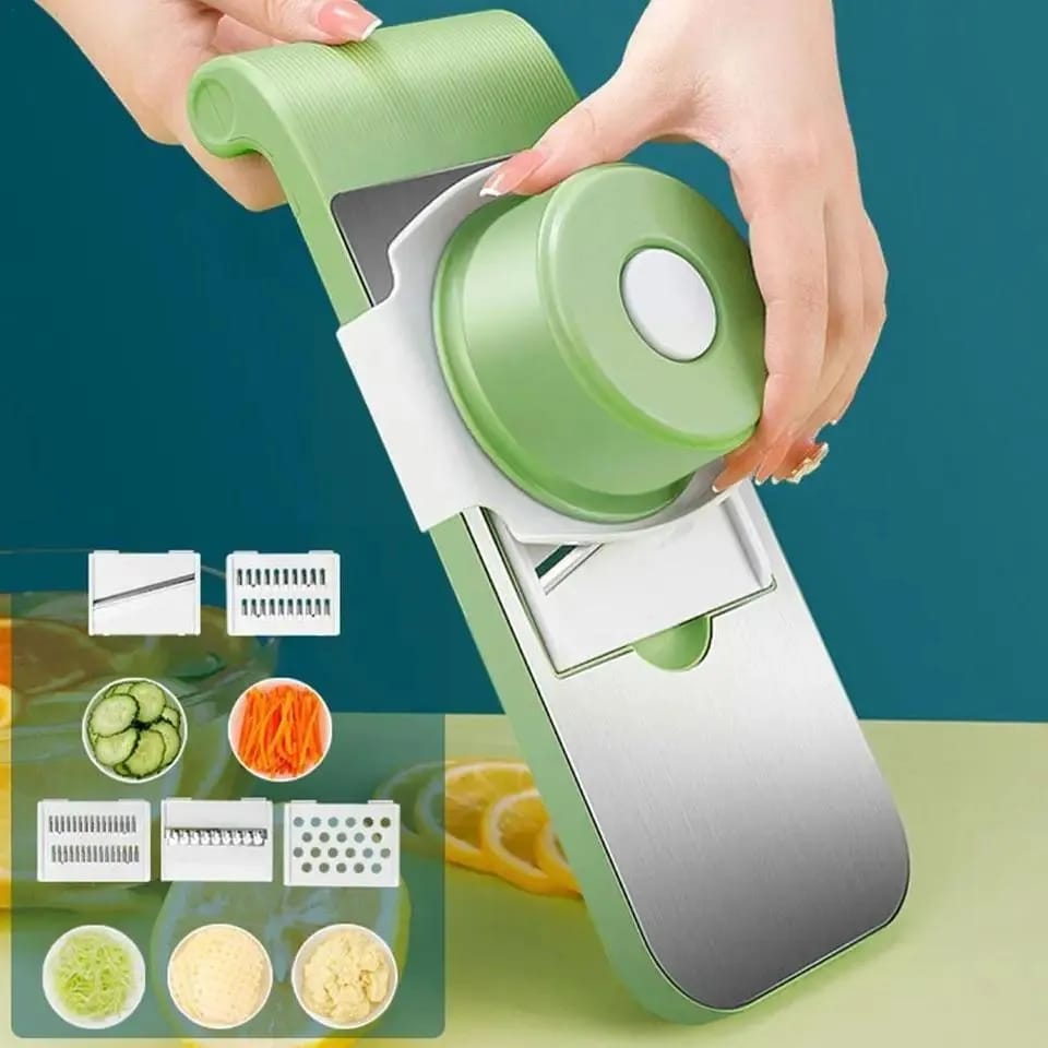 Vegetable Cutter | 5 in 1 Multifunctional Vegetable and Fruit Slicer | Stainless Steel Mandoline Chopper and Cutter