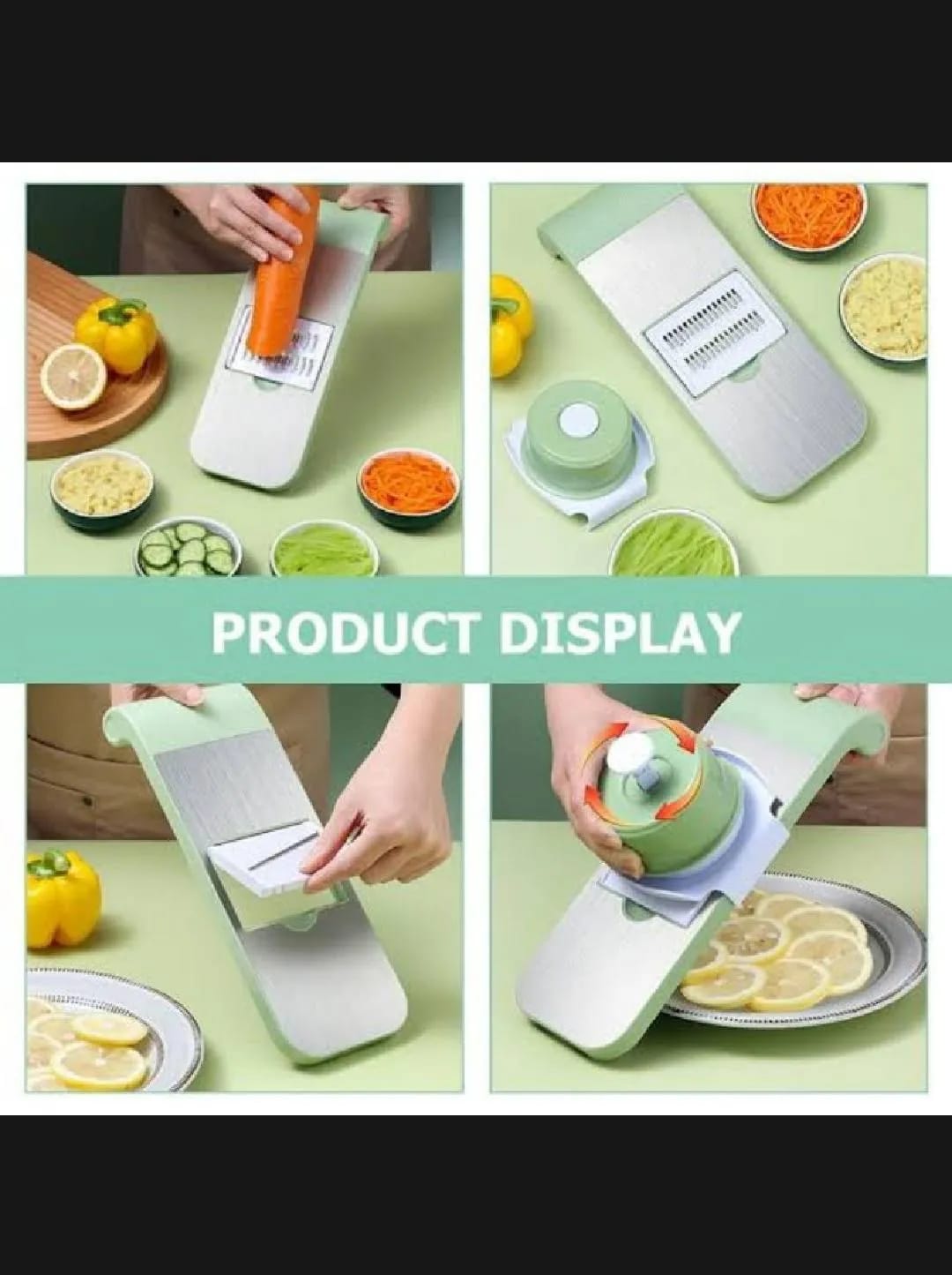Vegetable Cutter | 5 in 1 Multifunctional Vegetable and Fruit Slicer | Stainless Steel Mandoline Chopper and Cutter