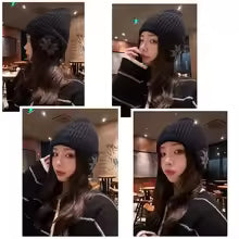 Men Women Winter Warm Plush Knitted Snow Fashion Hat Unisex New Outdoor Coldproof Ear Protection Wool Caps Snowflake logo