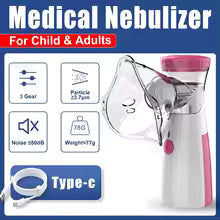 Outdoor Portable Atomizer Kids Adult Saving Emergency Device Nebulizer Silent Mesh Mini First Aid Kit Handheld Asthma Inhaler