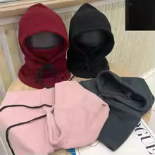 Winter Thermal Fleece Hat Hooded Outdoor Windproof Cold Warm Skiing Sport Men Women Neck Warmer Cycling Face Mask Masked Caps