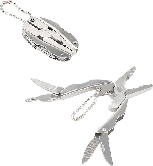 Polished 6 In 1 Mini Stainless Steel Multi tool