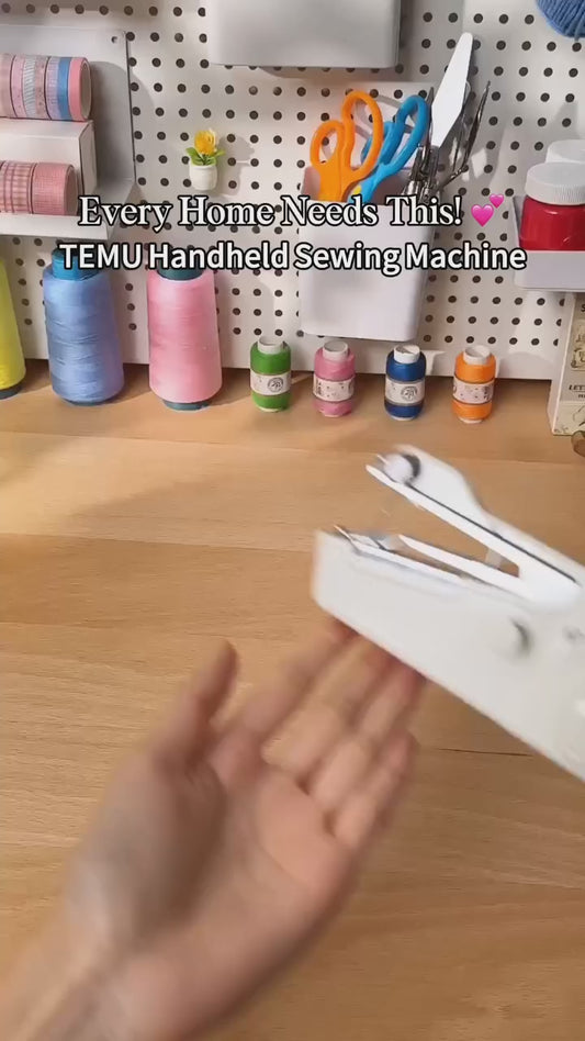 Mini Portable Handy Sewing Machine Handheld Sewing Machine Stitch Household Tool for Kids Clothing, Fabric, Home Travel Use, Gift for Kids & Adult