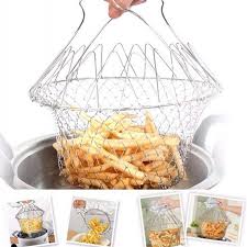 Vegetable Frying, Foldable Strainer, Chef Basket 12 IN 1
