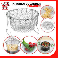 Vegetable Frying, Foldable Strainer, Chef Basket 12 IN 1